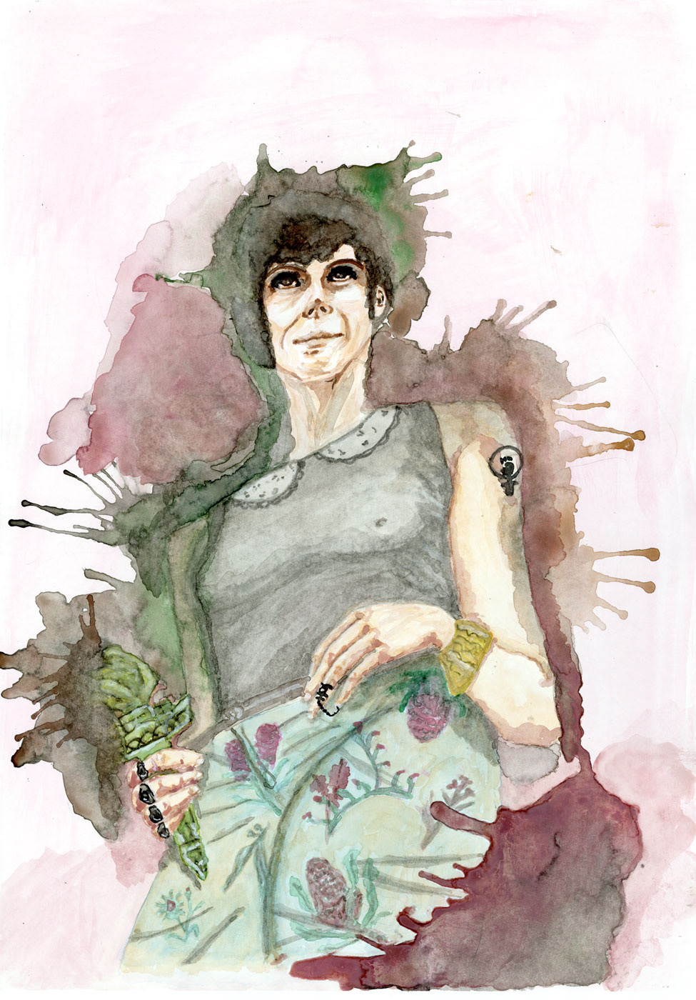 Julia Mackie (Cert IV Visual Arts) Helen Reddy - Watercolour