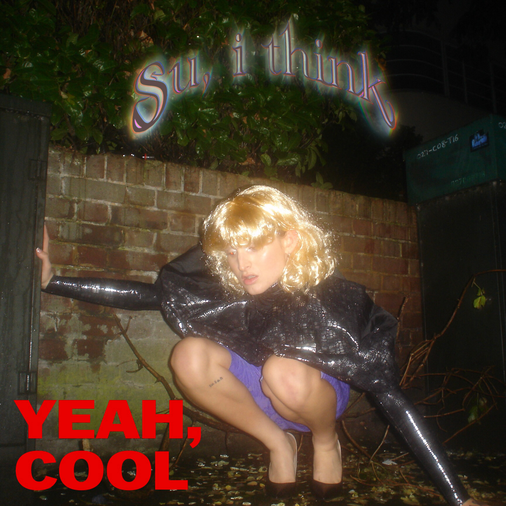 su, i think 'yeah, cool' single cover text work 2024