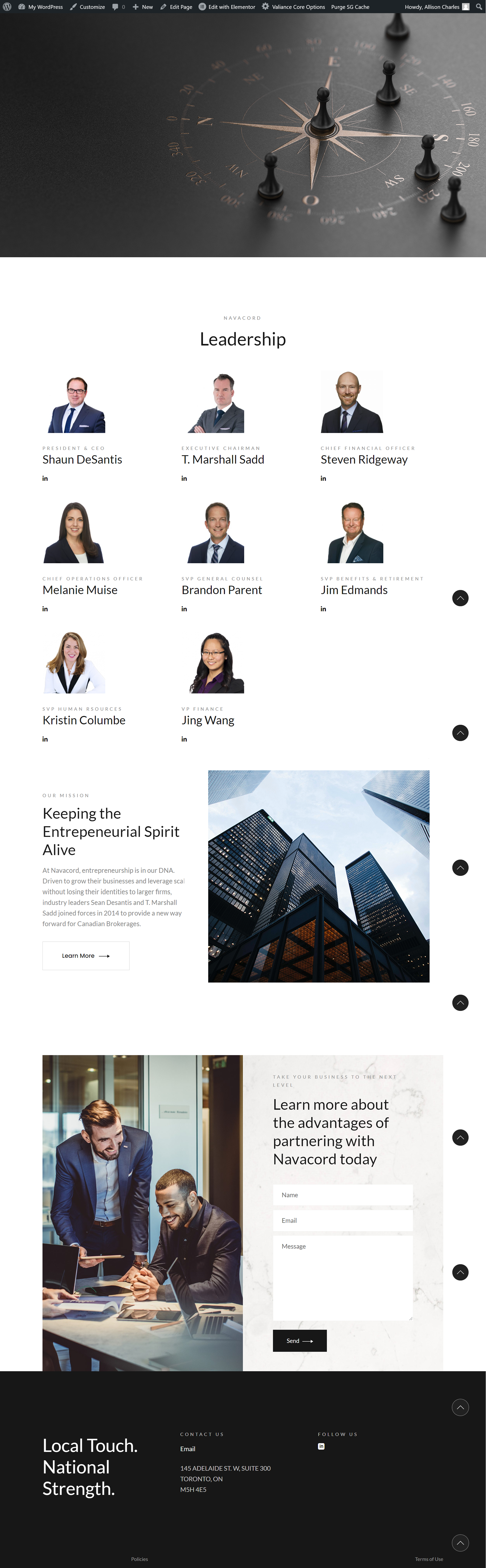 Our Team Page