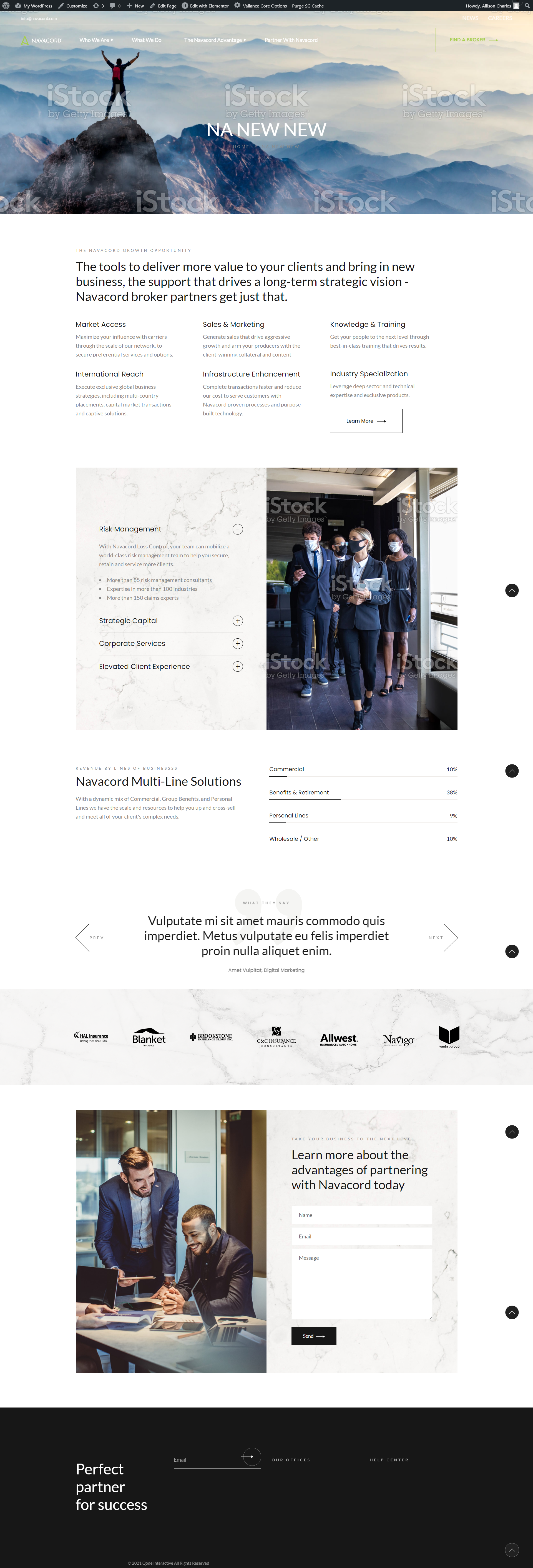 Navacord Advantage Page