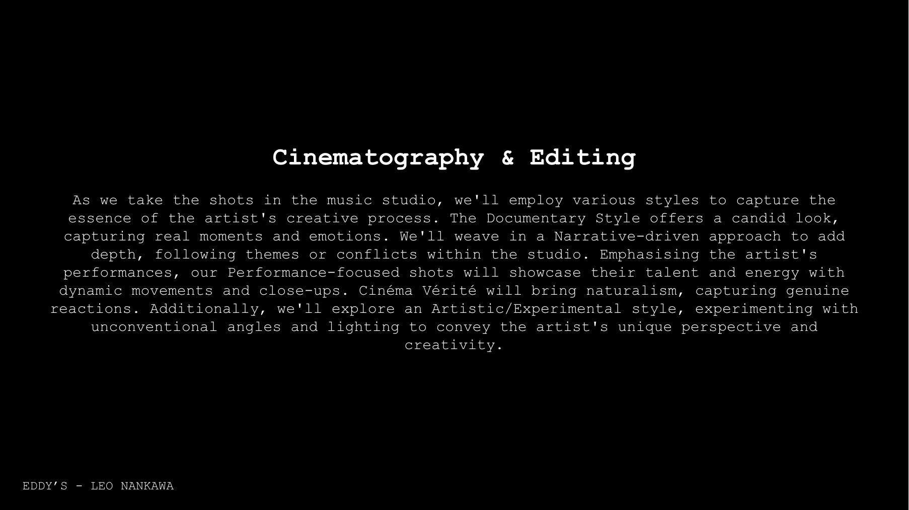 Cinematography