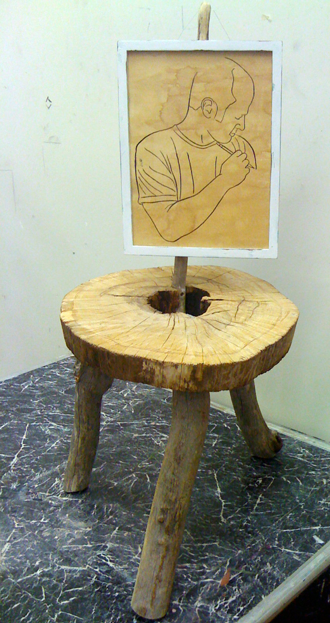 Self portrait as a Chair. (mixed media sculpture)