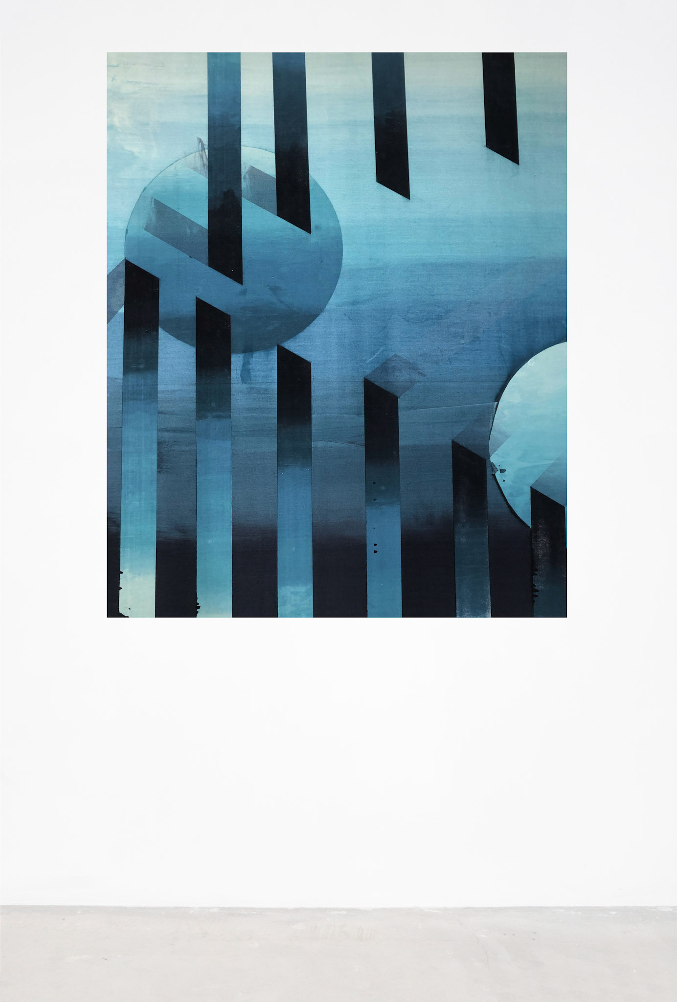 BLU 3 - $700. Tapestry hung with grommets
