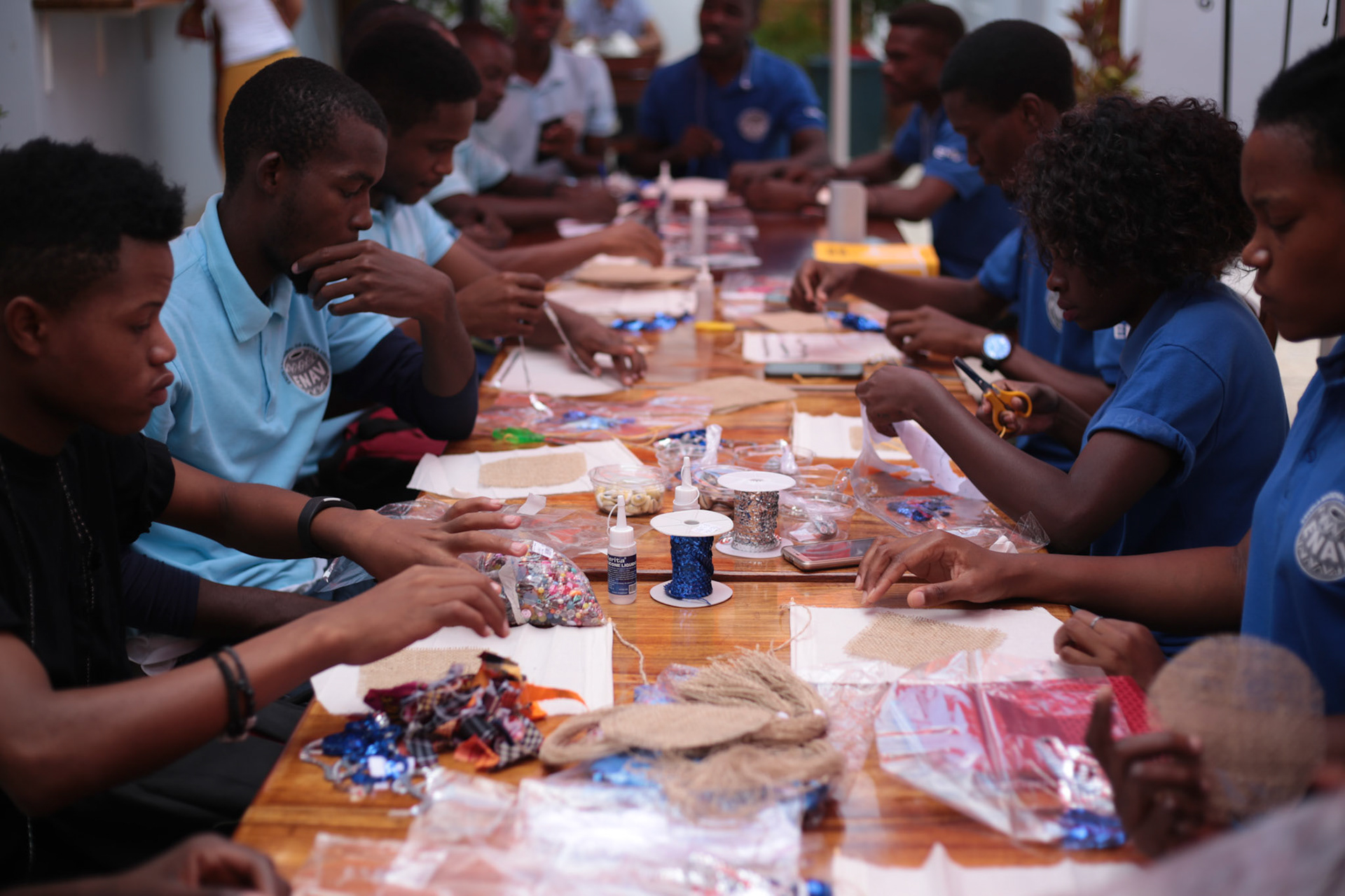 Oficina com estudantes da Escola de Artes Visuais de Maputo