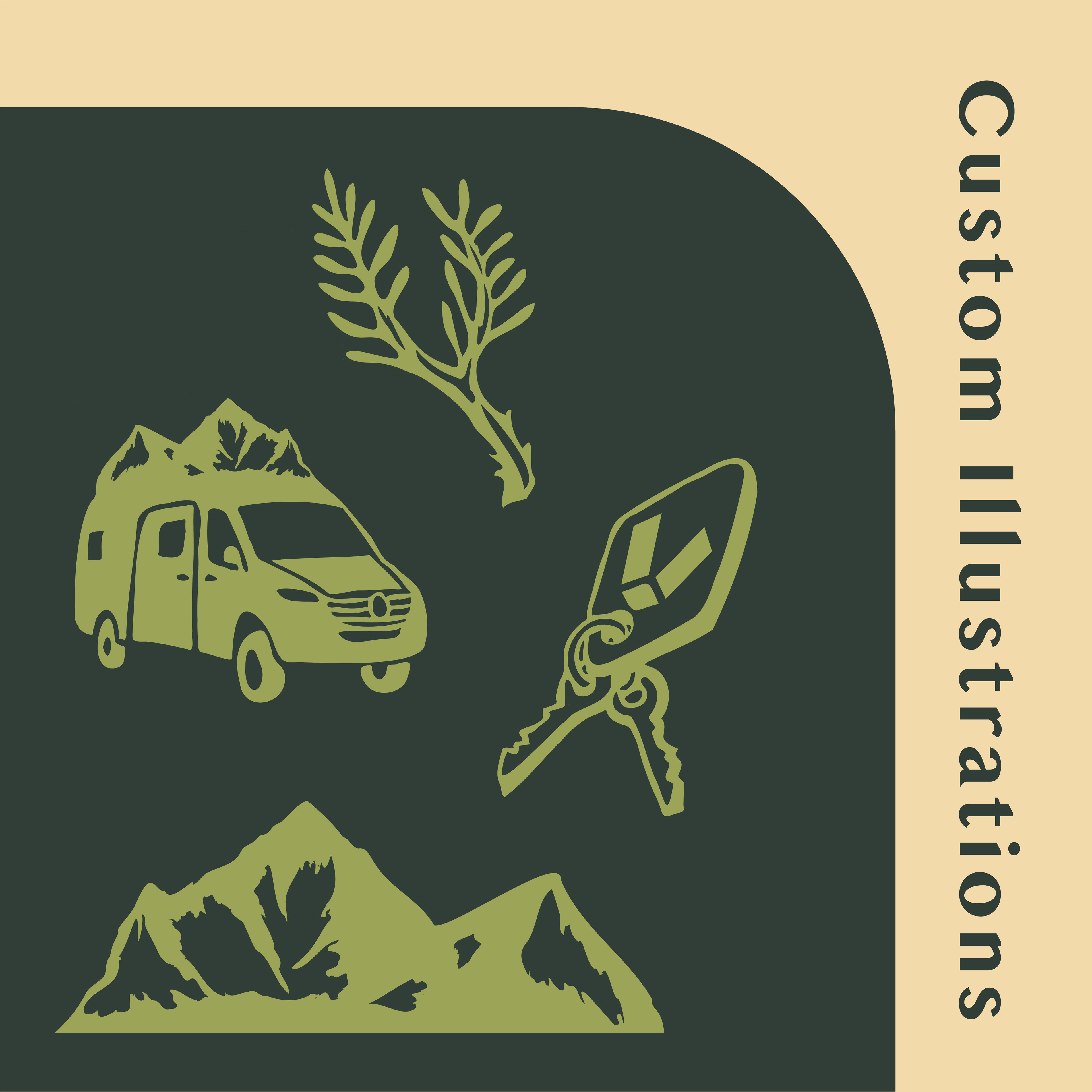 Custom brand illustrations