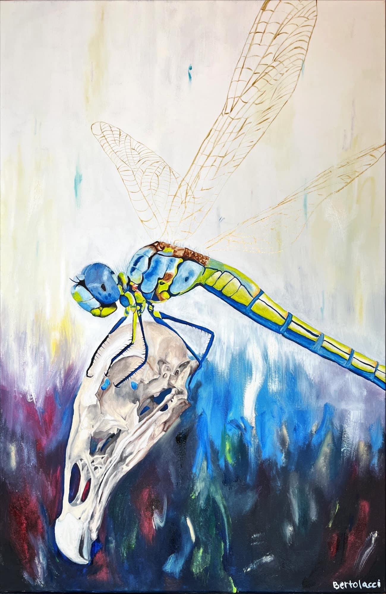 La libellule qui portait l'urubu  - Huile sur toile - 24 x 36