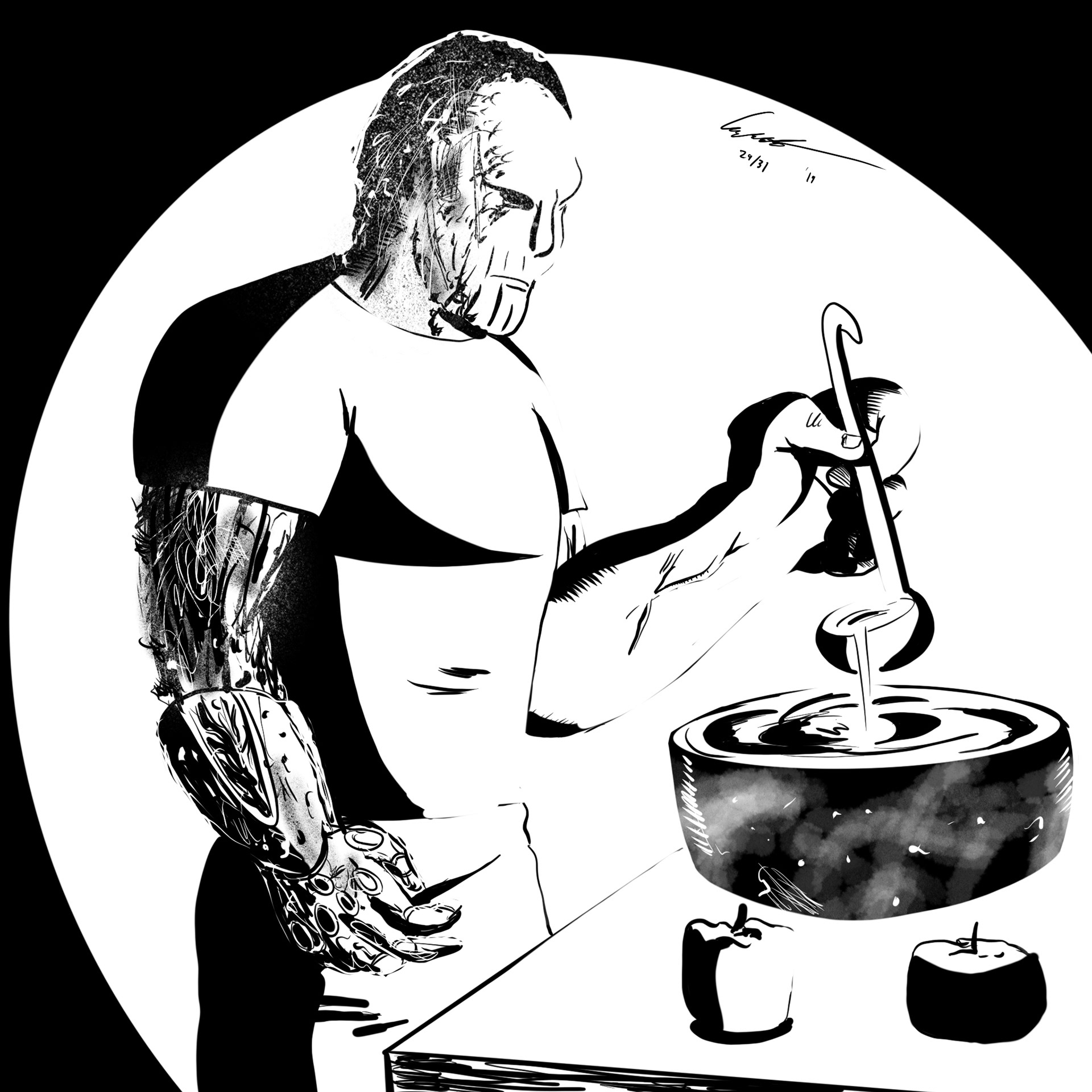 Thanos making soup