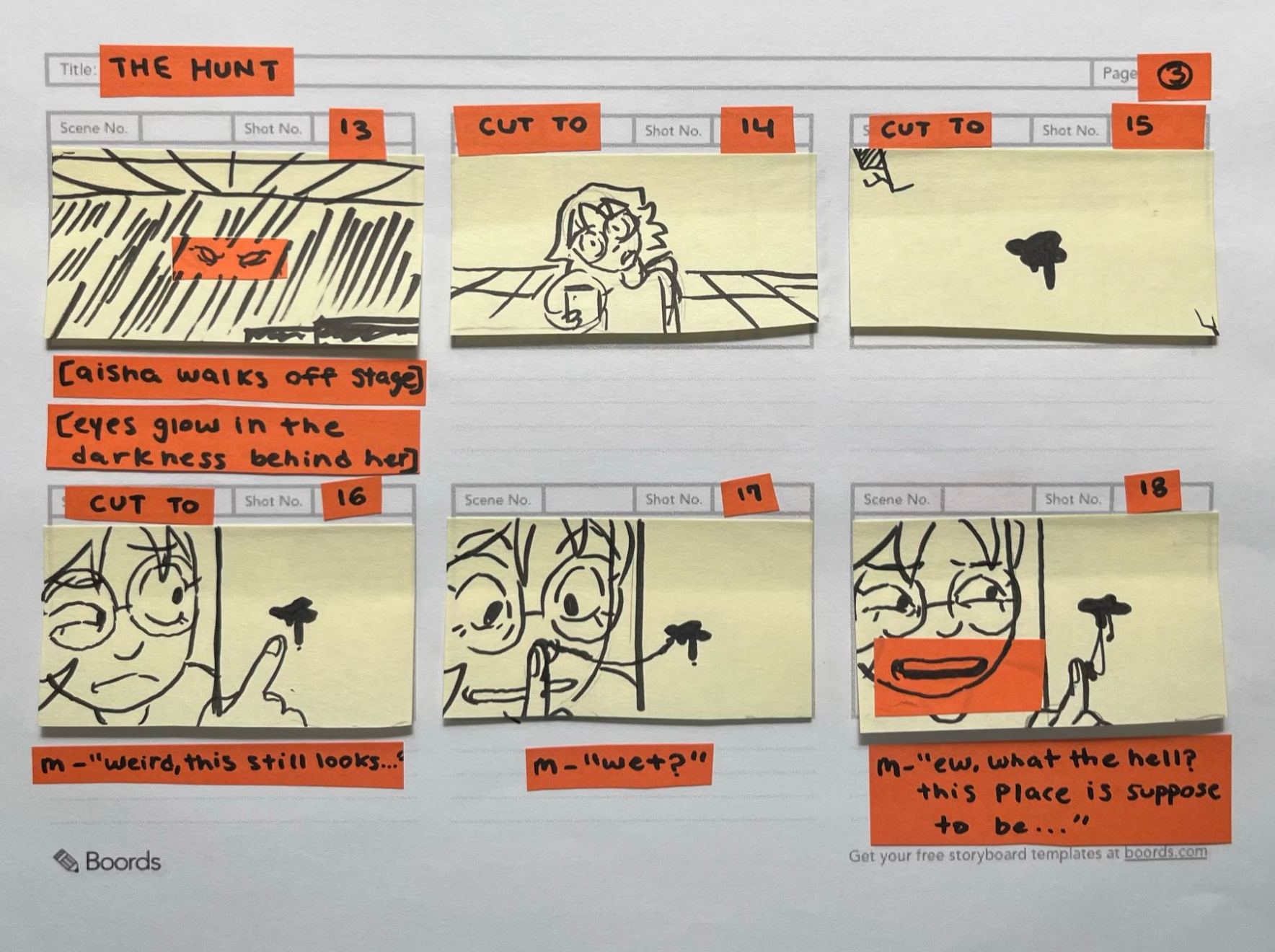 "Hunted" Storyboard Snippet 3/3