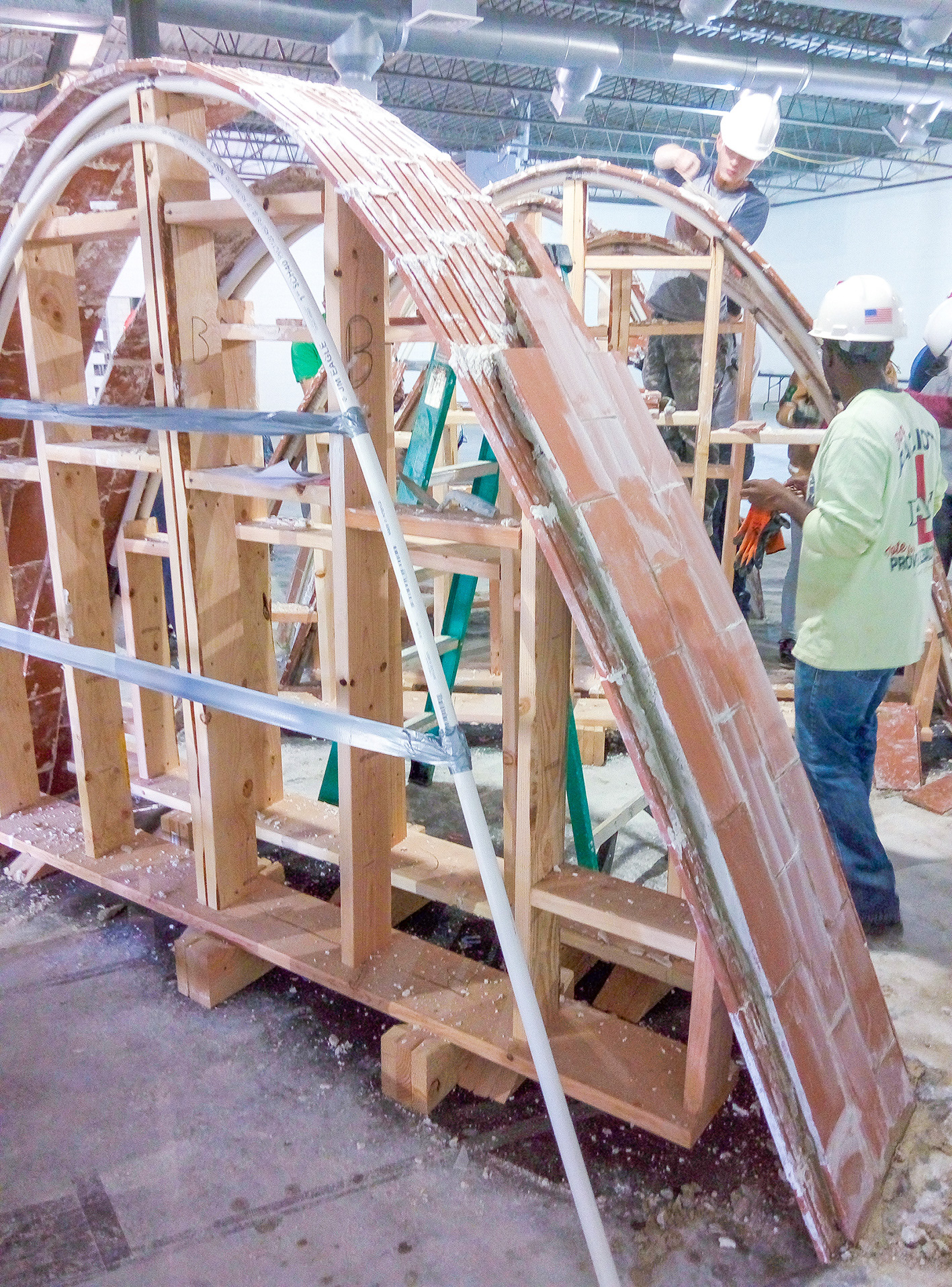 As the arches get layered, their strength increased. Thickness to strength ration was studied in Grasshopper.