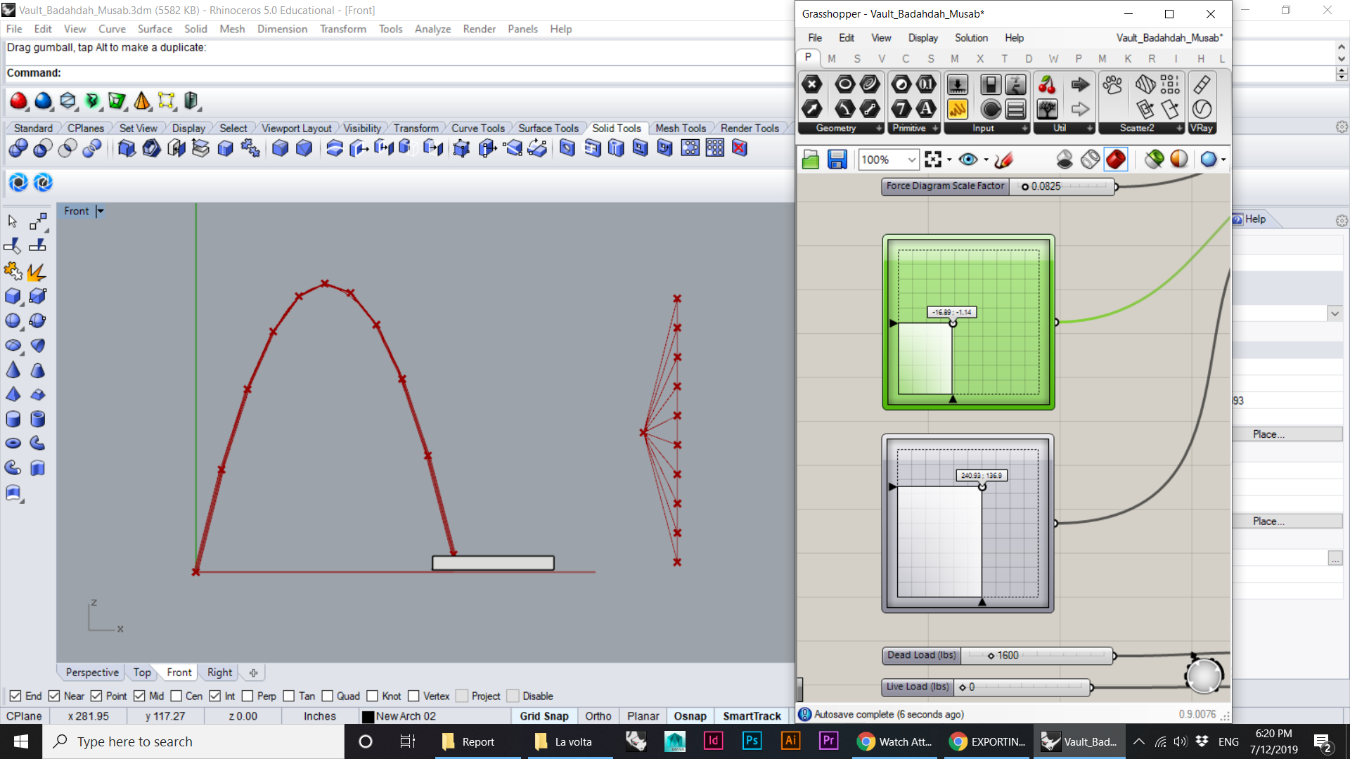 Test of force diagram and form diagram 02