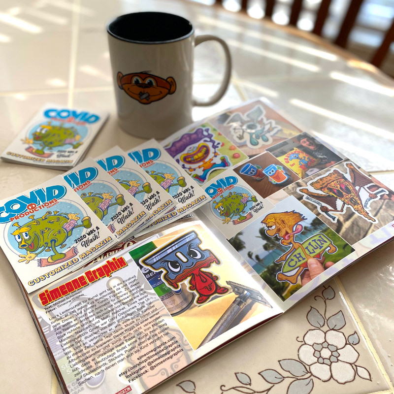 Simeone Graphix artwork featured in Customized Magazin full spread