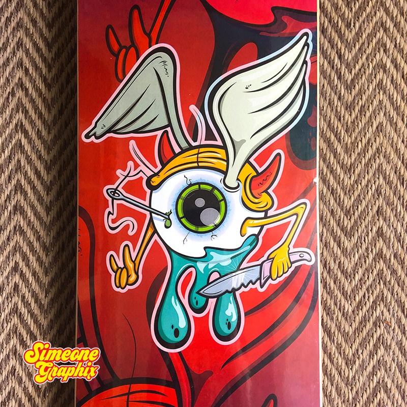 Metal In Your Eye Middle of Skateboard Detail