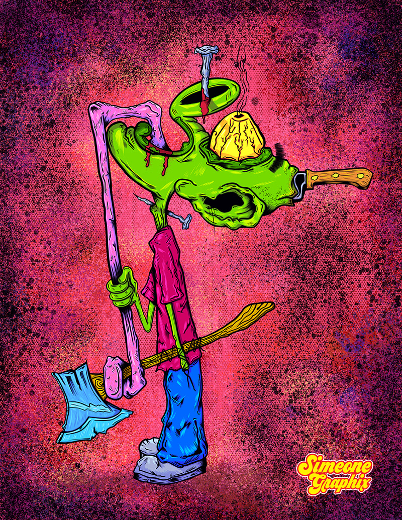 gory horror digital procreate art