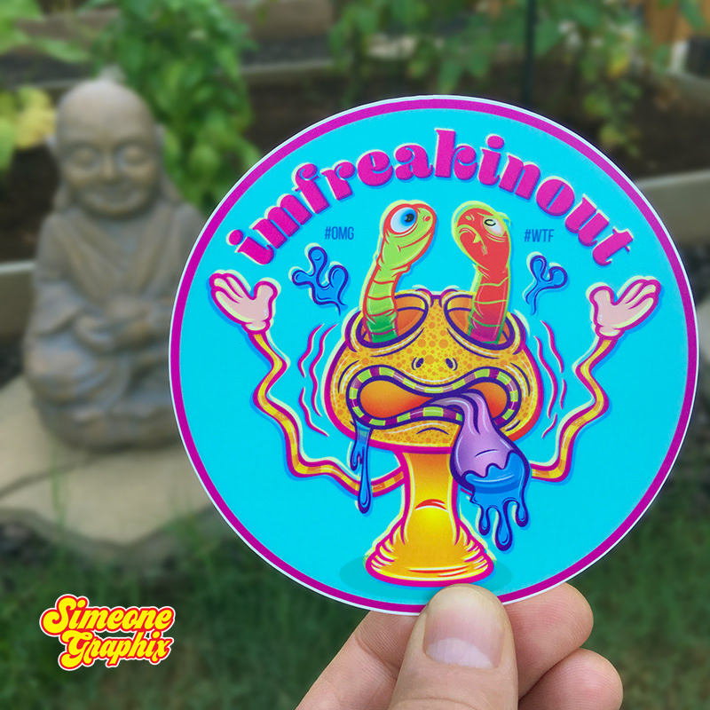simeone graphix im freakin out vinyl sticker