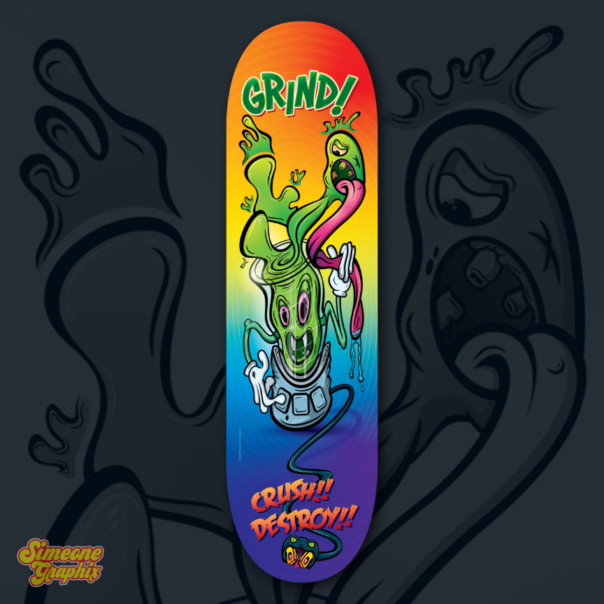 Grind Skateboard deck from Simeone Graphix