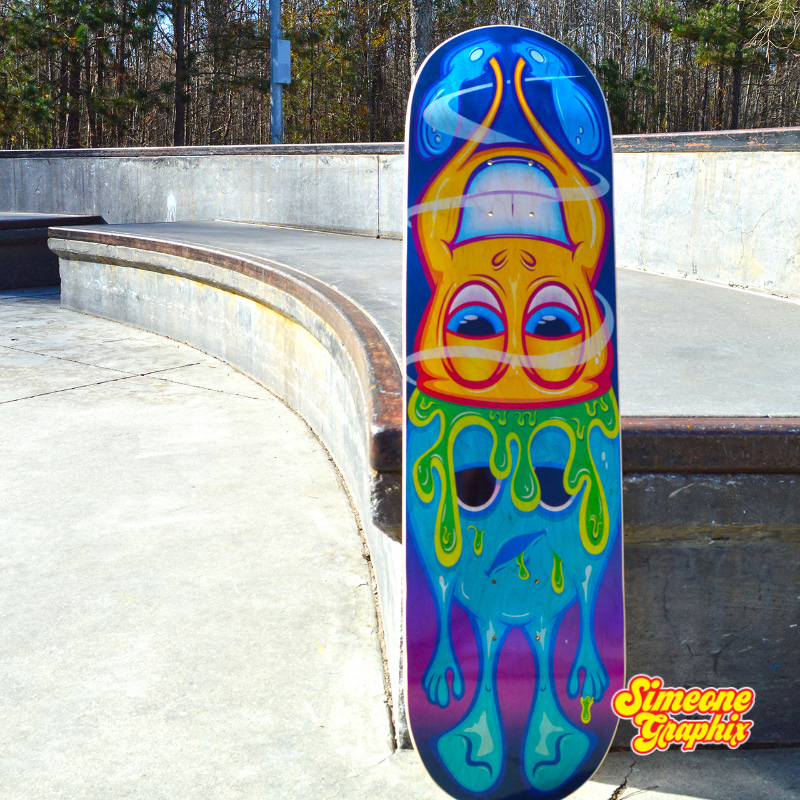 simeone graphix brainwash skateboard deck in Baycreek Georgia skatepark