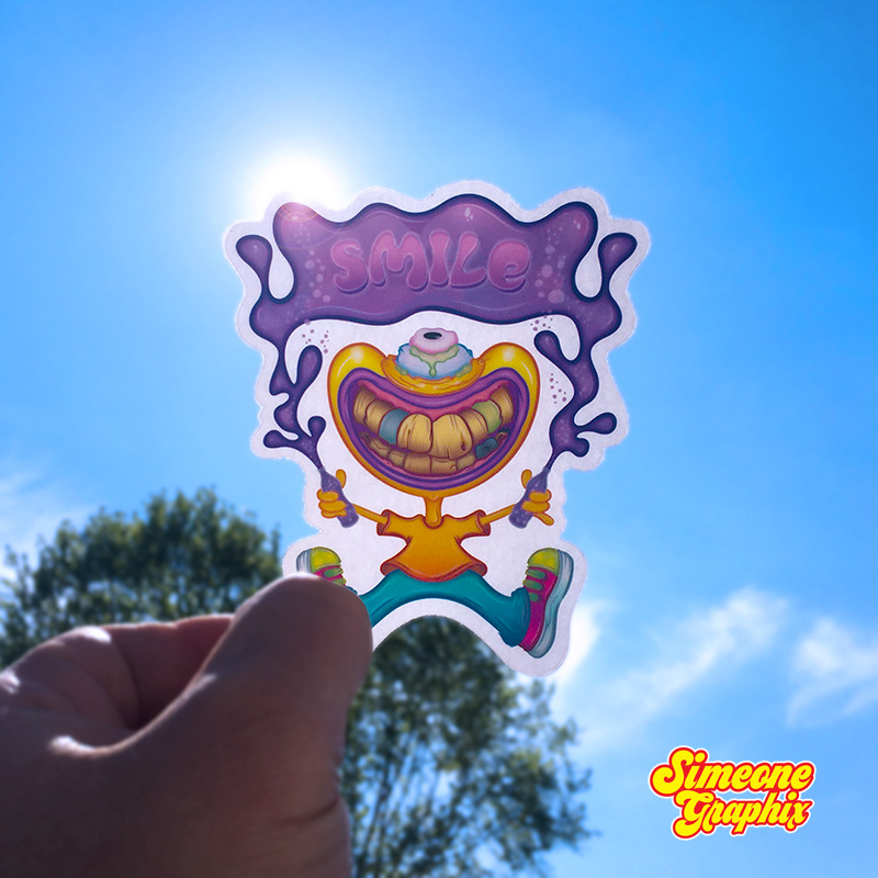 simeone graphix smile vinyl sticker