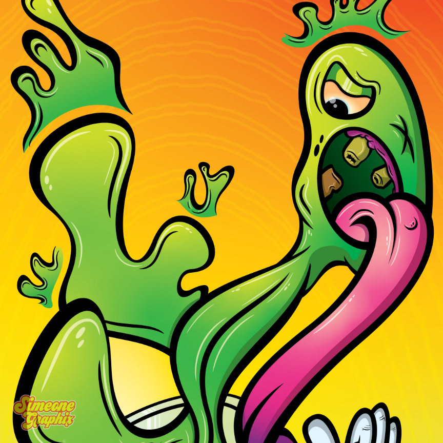 simeone graphix munchies skateboard deck detail 2