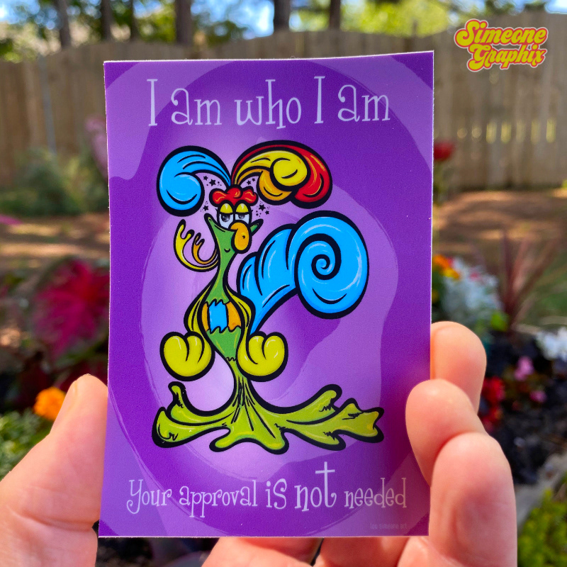 I Am Who I Am Rectangle Pride Vinyl Sticker