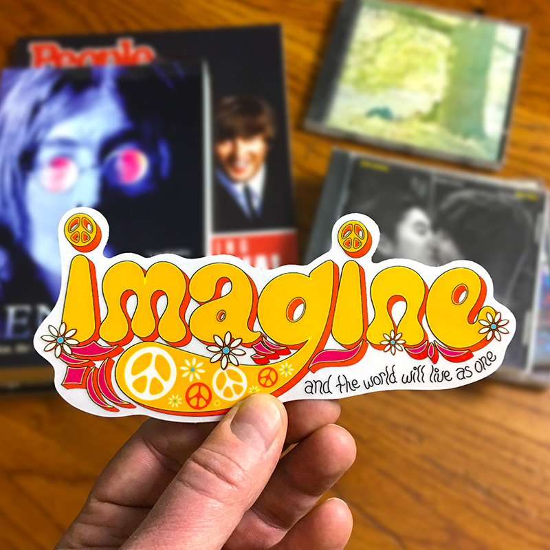 John Lennon Imagine sticker