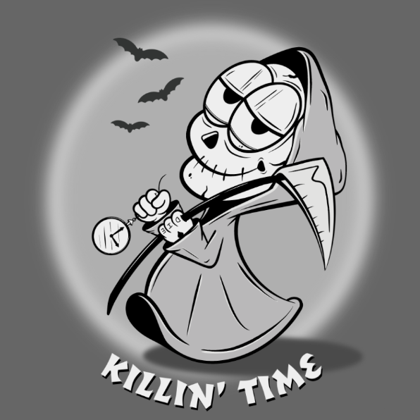 Killin' Time Halloween Illustration