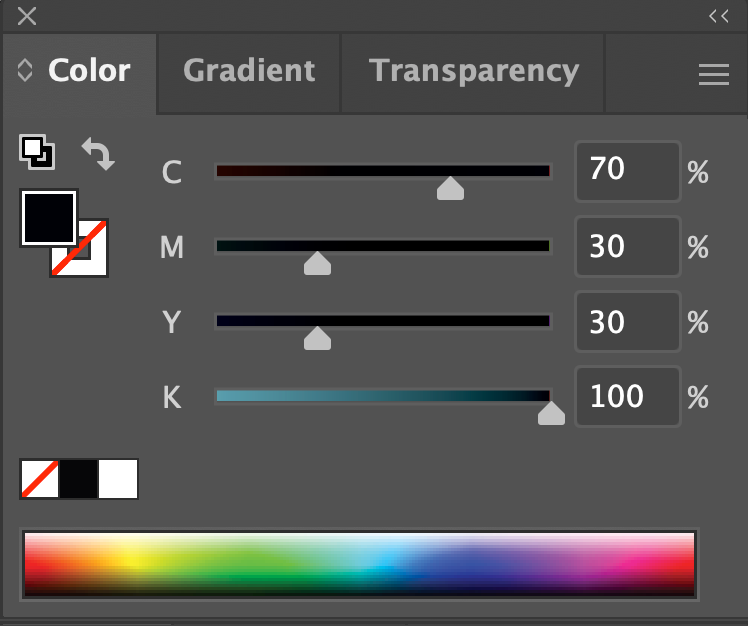Cool Black CMYK Mixture