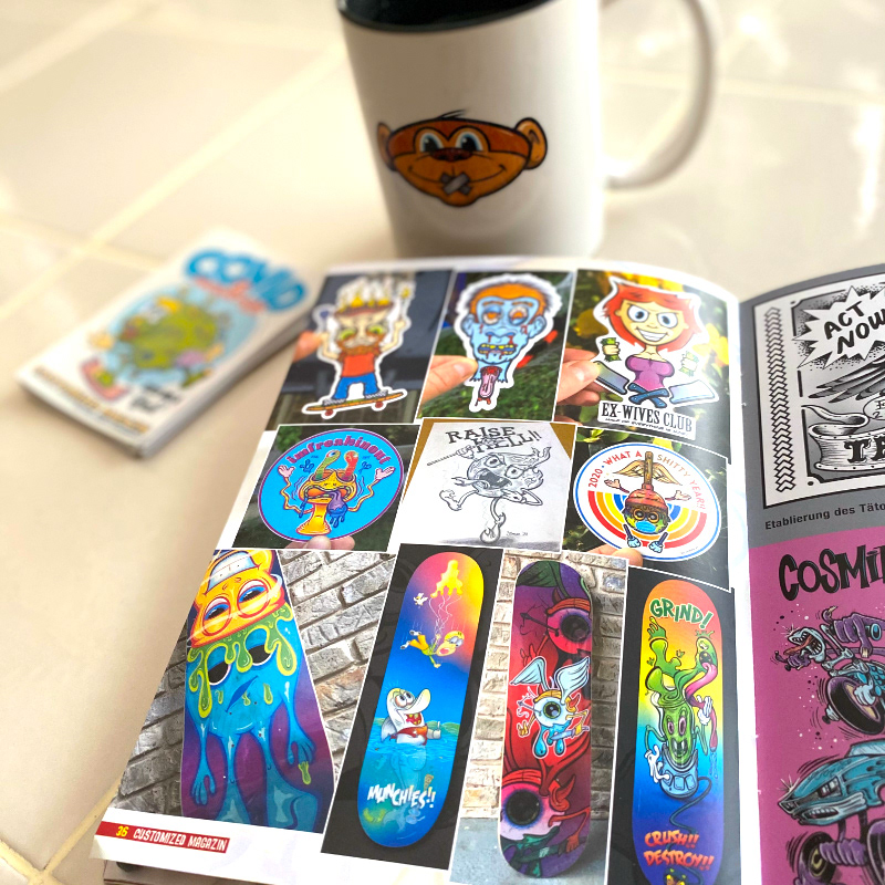 Simeone Graphix artwork featured in Customized Magazin page