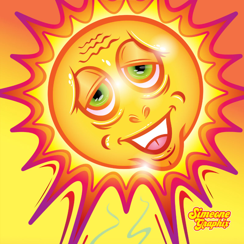 simeone graphix shroom clown skateboard deck detail 1