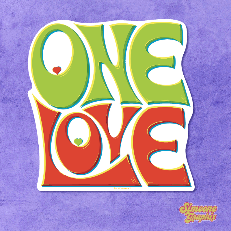 Bob Marley One Love sticker