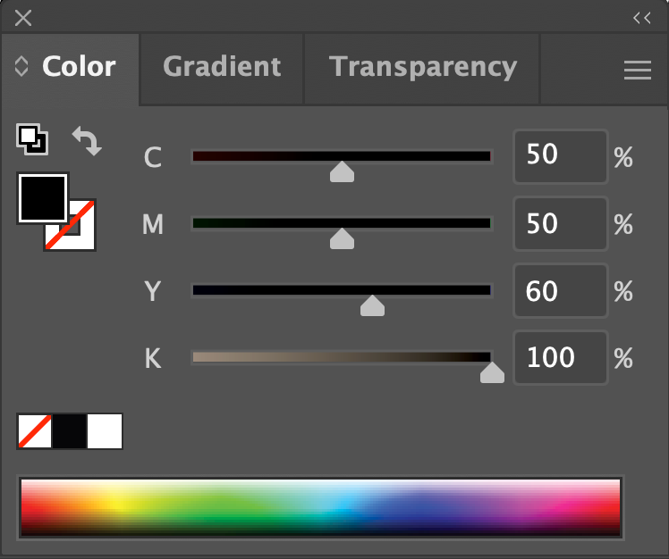 Rich Warm Black CMYK Mixture