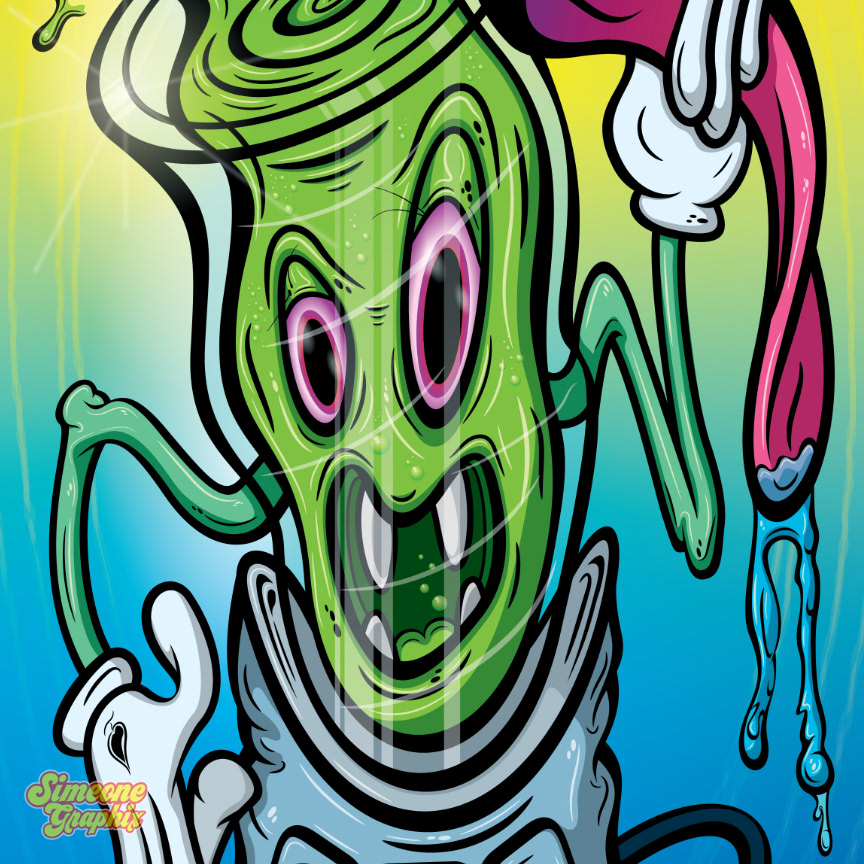 simeone graphix munchies skateboard deck detail 3