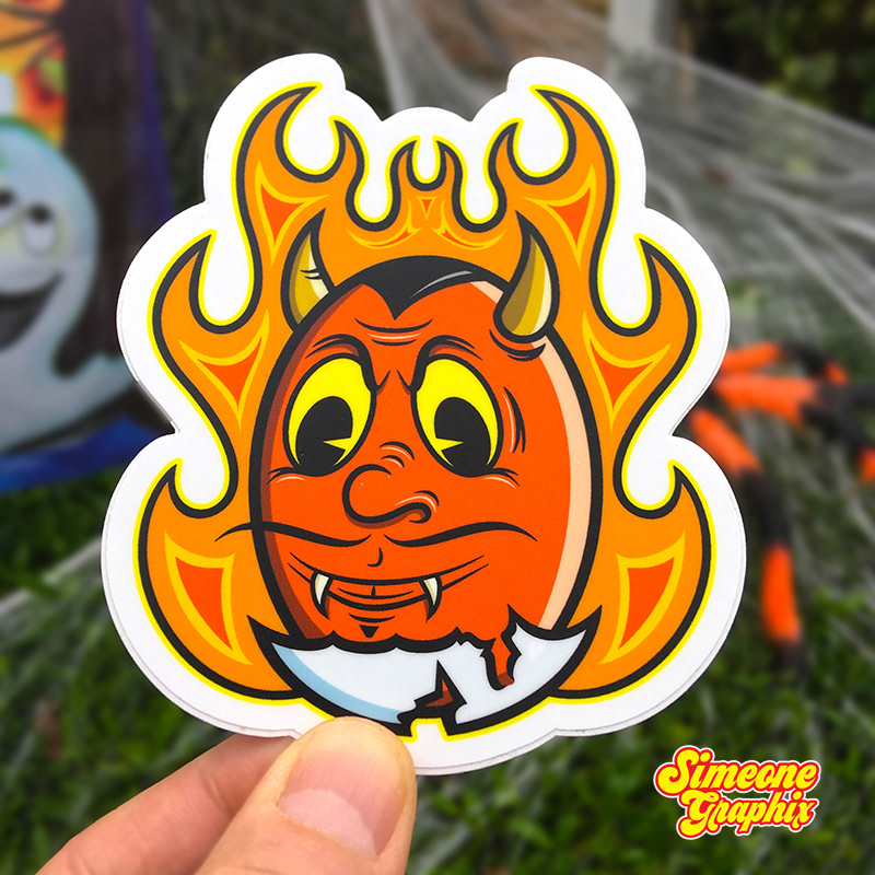 deviled egg sticker by SImeone Graphix