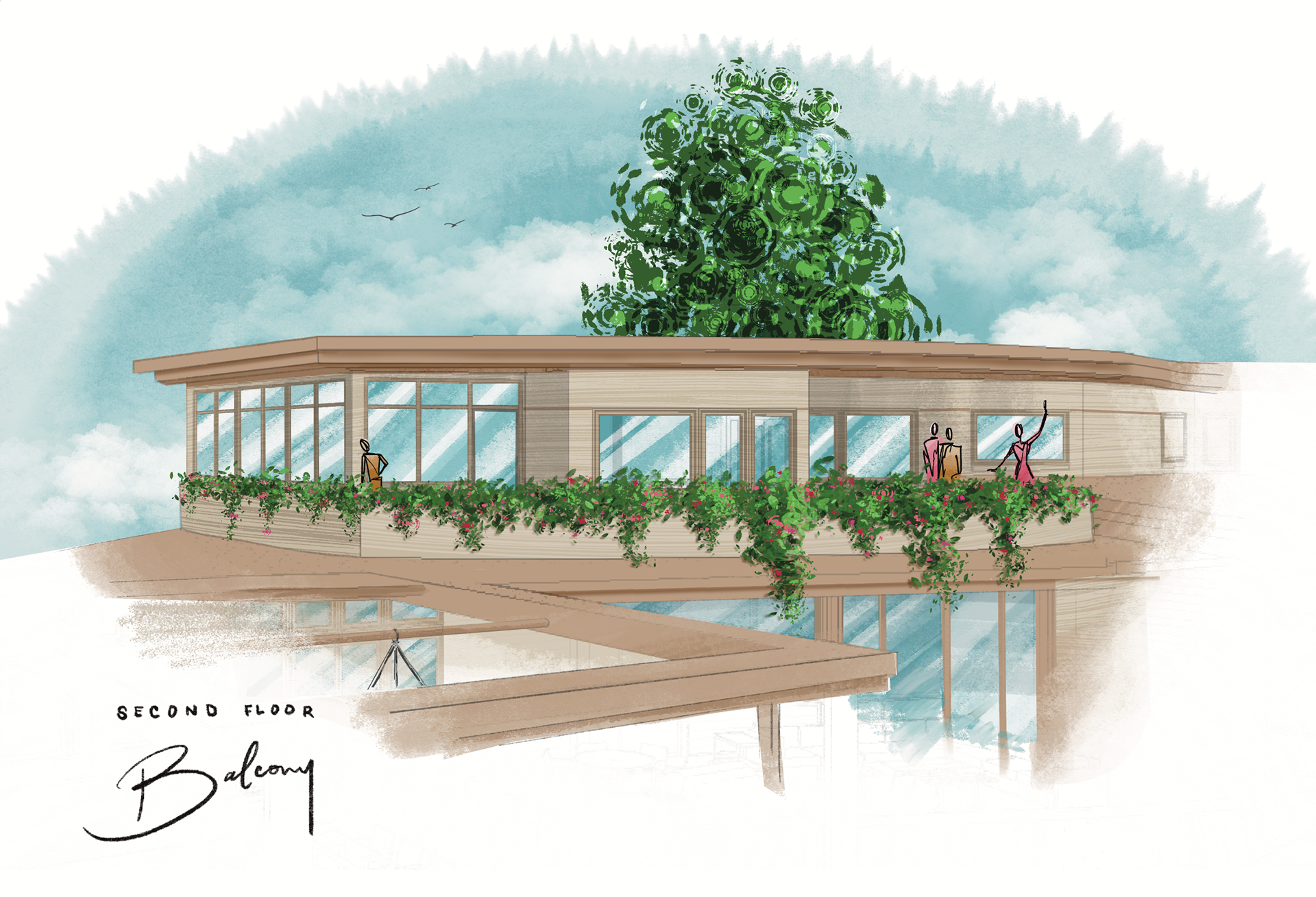 Exterior Balcony Concept Mockup