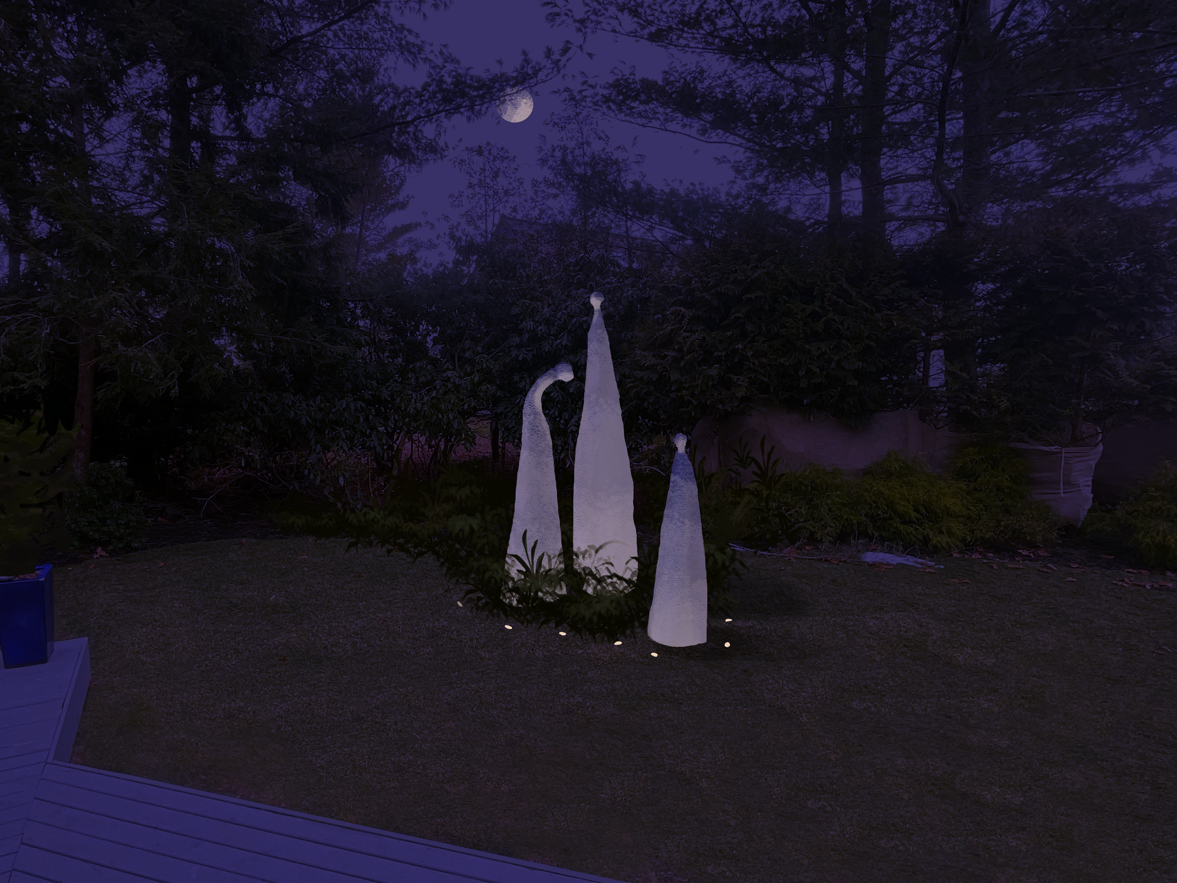 Exterior Statue Installation Mockup
