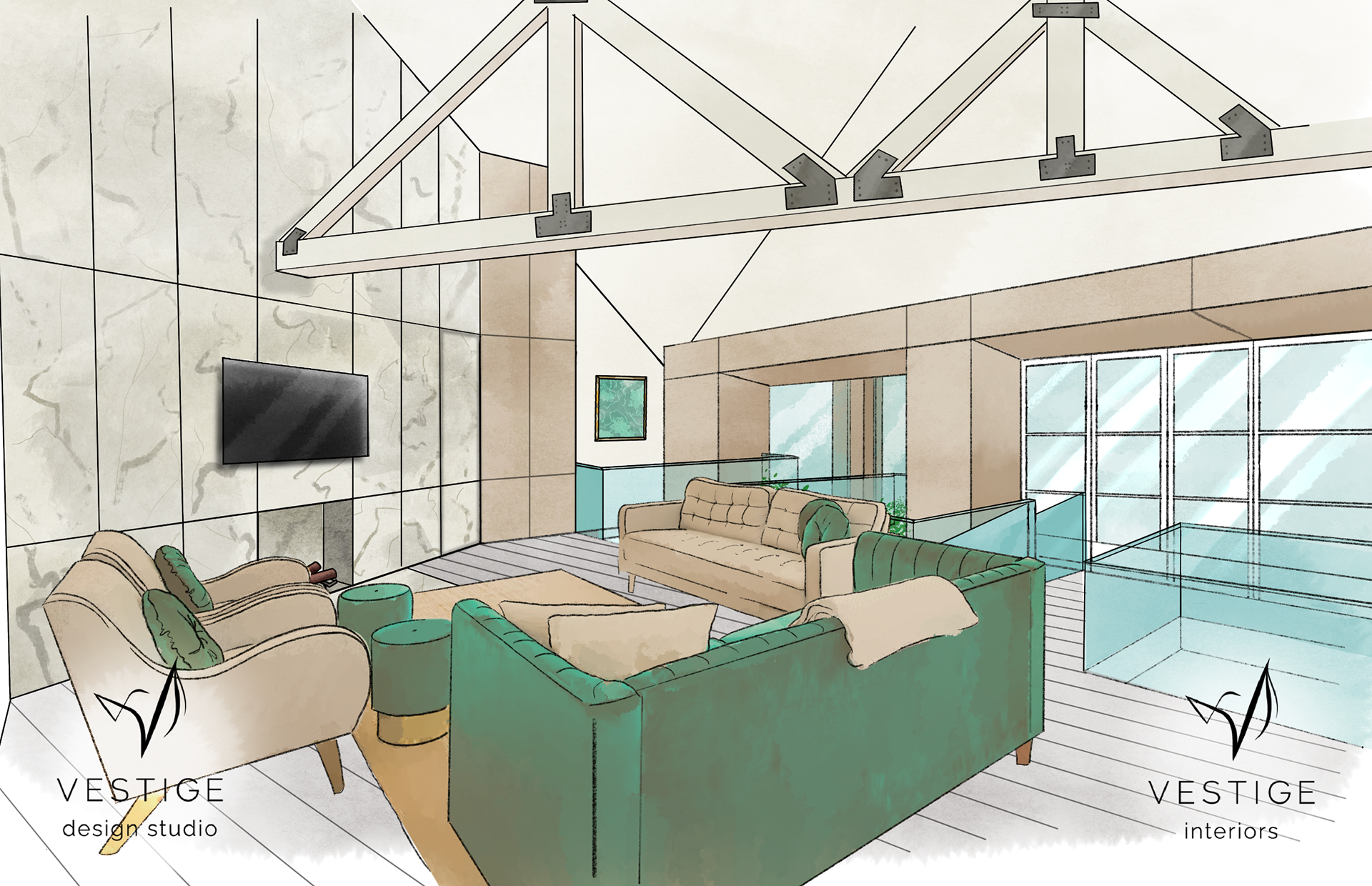 Interior Living Space Mockup
