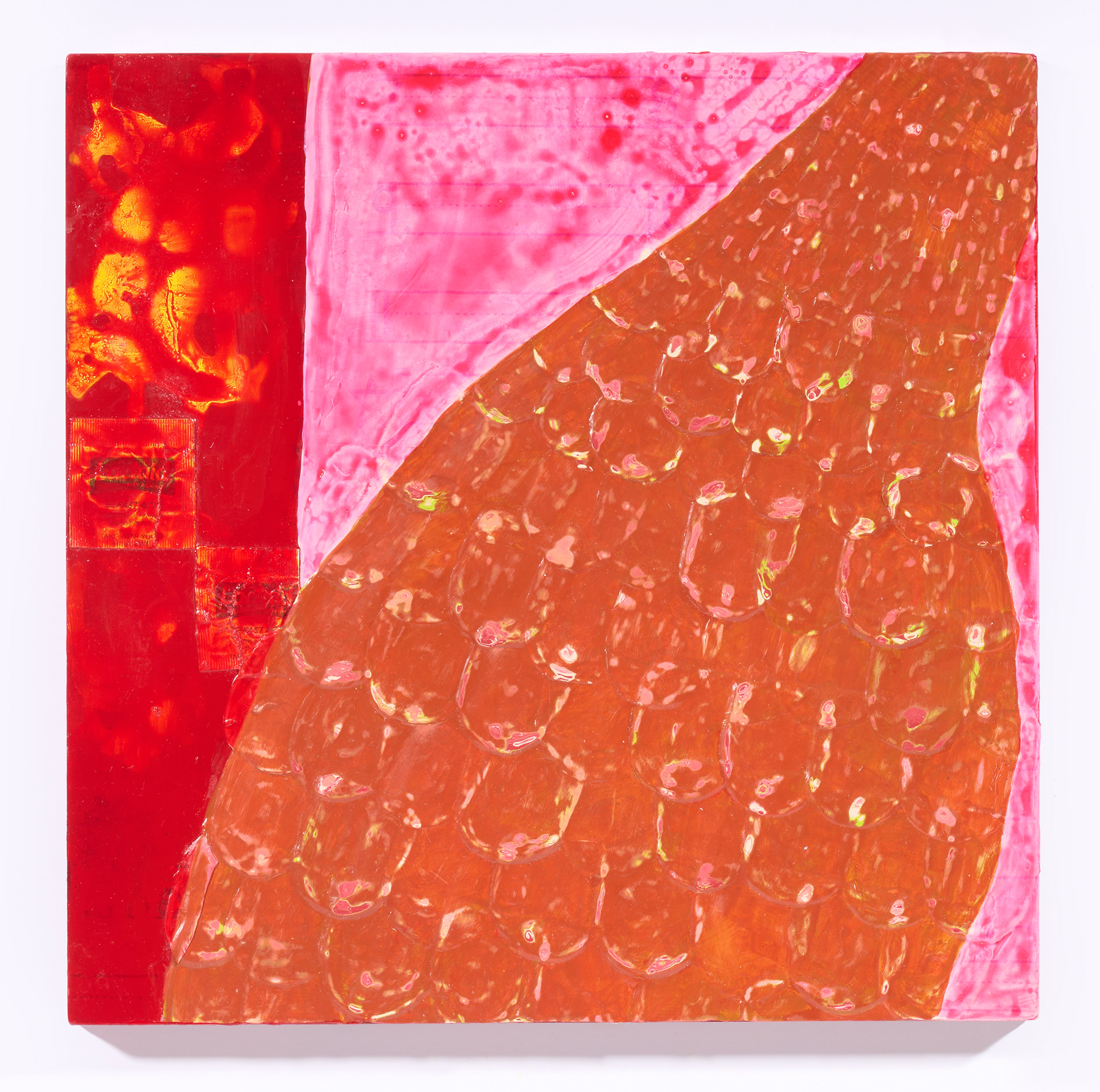 The Ghost of Spelling Past - 12" x 12" - Acrylic and Acrylic Remnants - 2026
