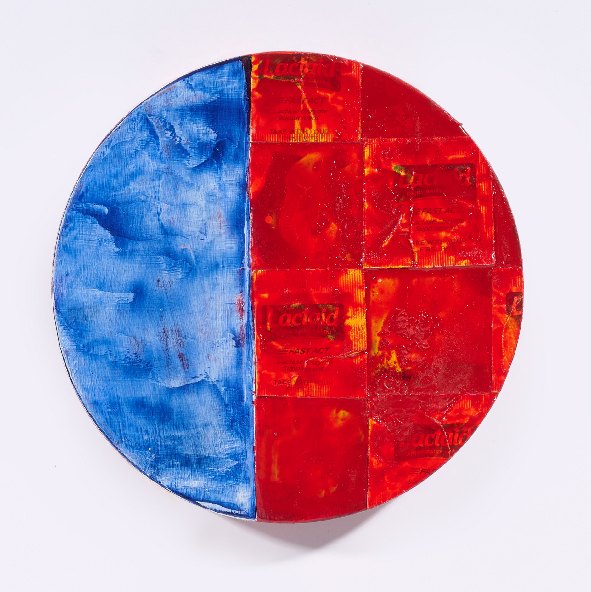 Inner Turmoil - 6" Round - Acrylic and Lactaid Wrappers - 2026