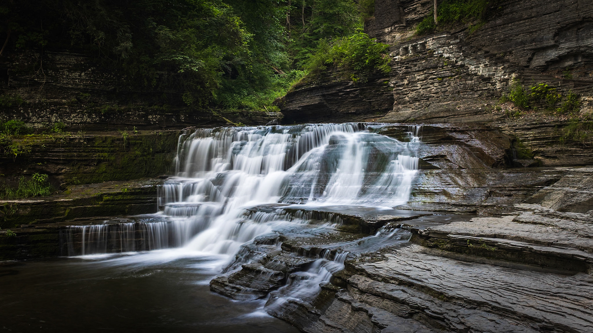 Cascade at Robert Treman State Park near Ithaca, New York