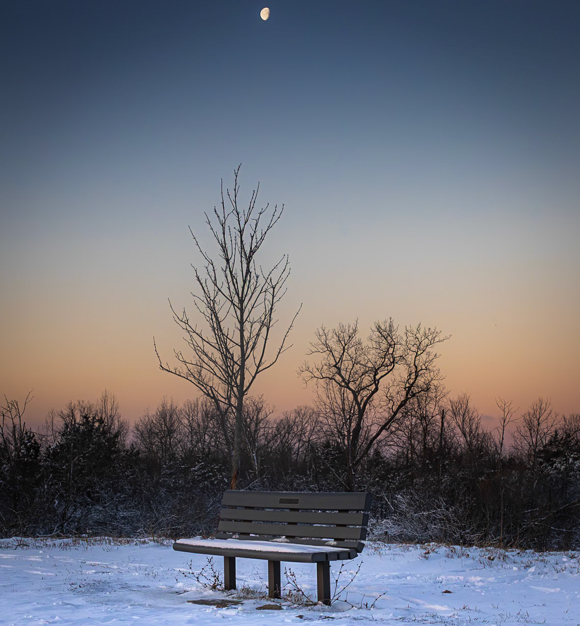 Sunrise on a winter day in Ohio