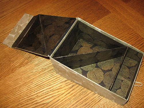 BLACK and GOLD BOX: with compartments
