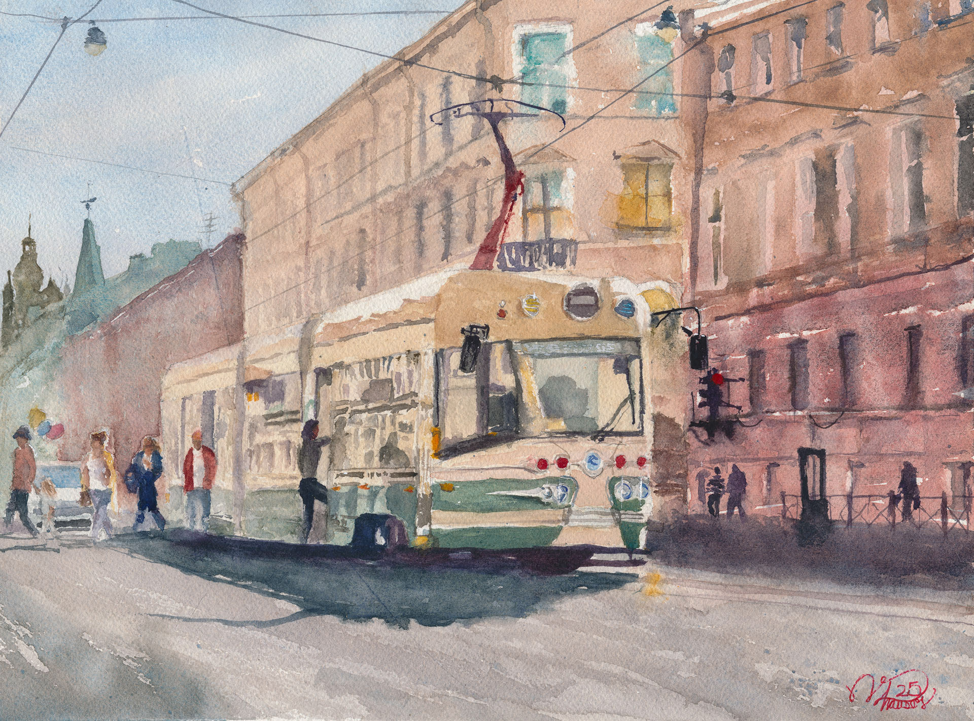 St Petersburg Tram 2025 | 15x11in