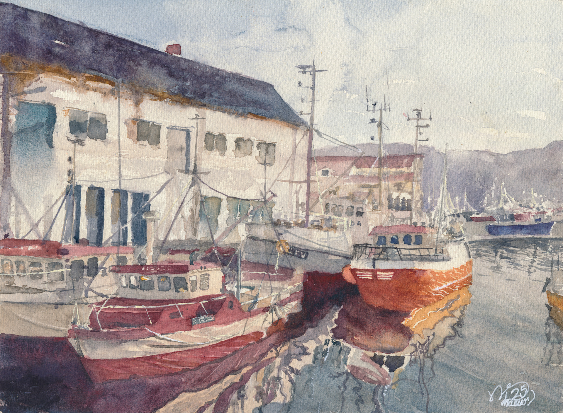 Honningsvåg 2025, 38x27cm