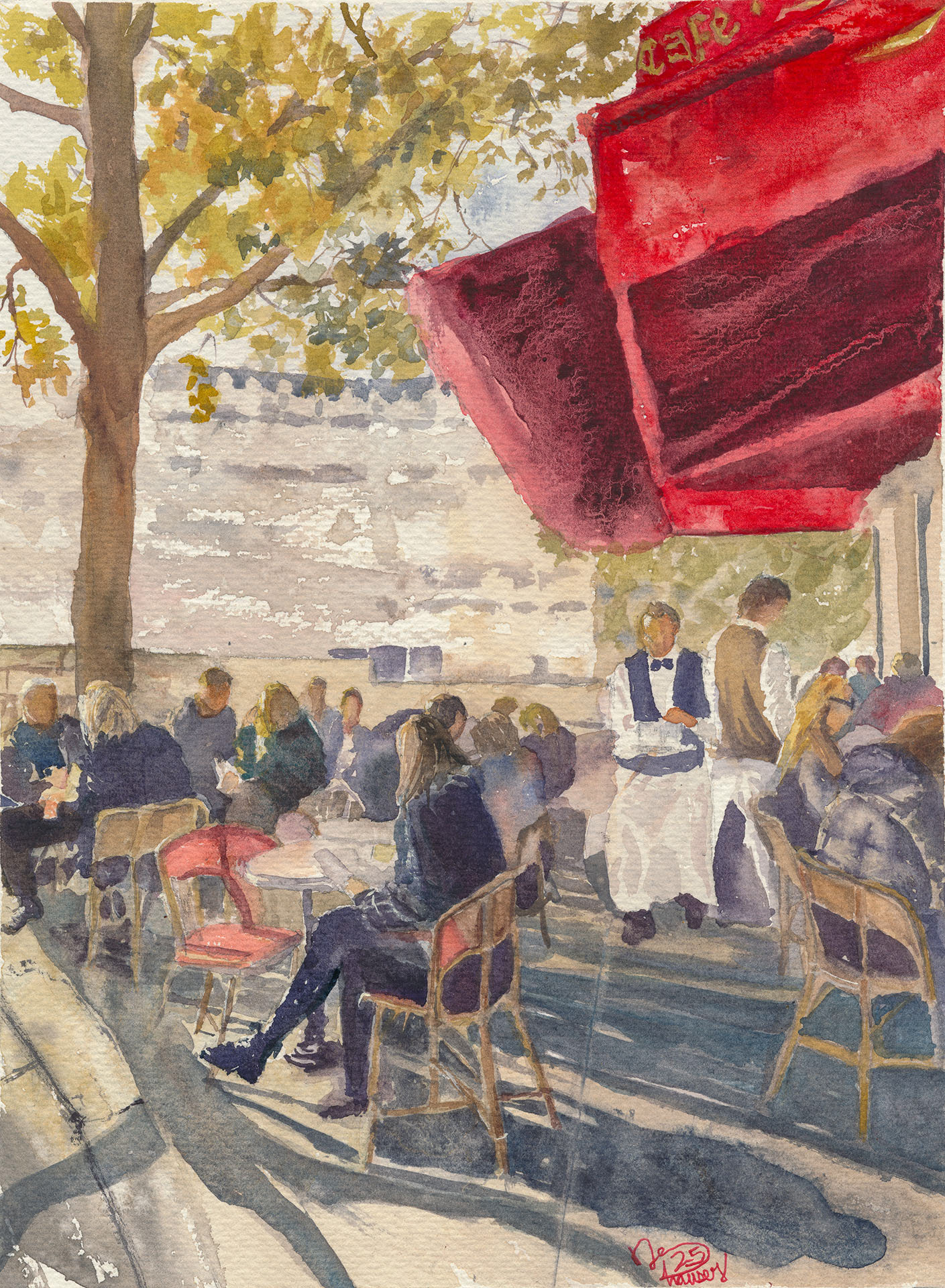 Parisian Cafe 2025 | 15x11in