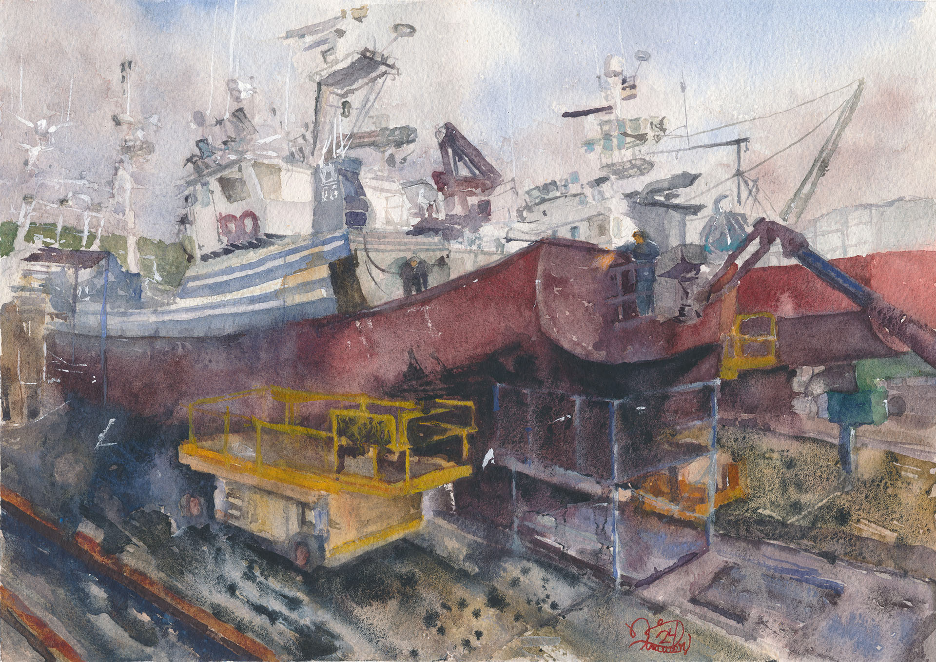 Shipyard Lost & Found Edges 2024 | 15x11in