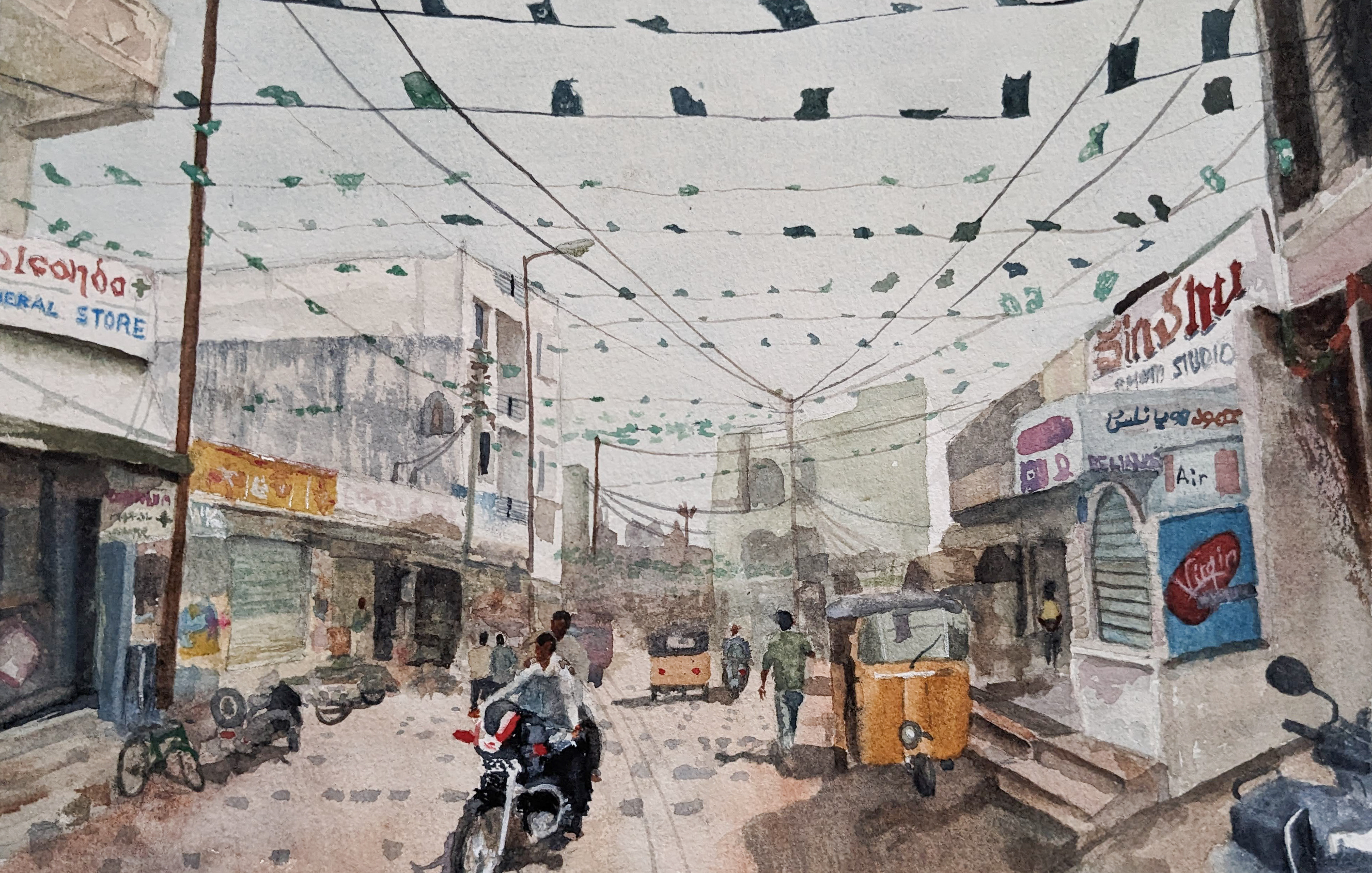 India Street Flags 2024, 31x23cm
