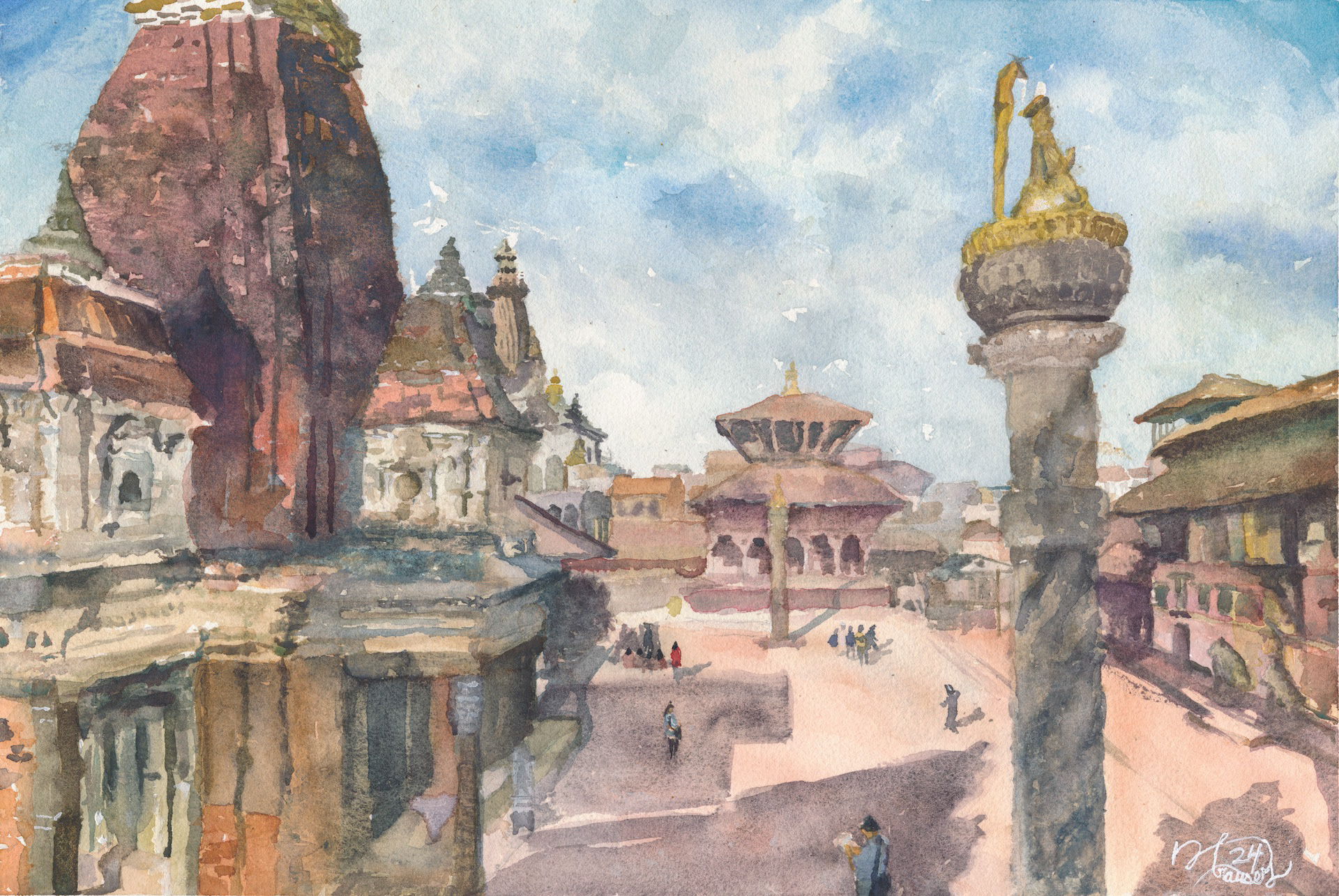 Durbar Square 2024 | 15x11.2in