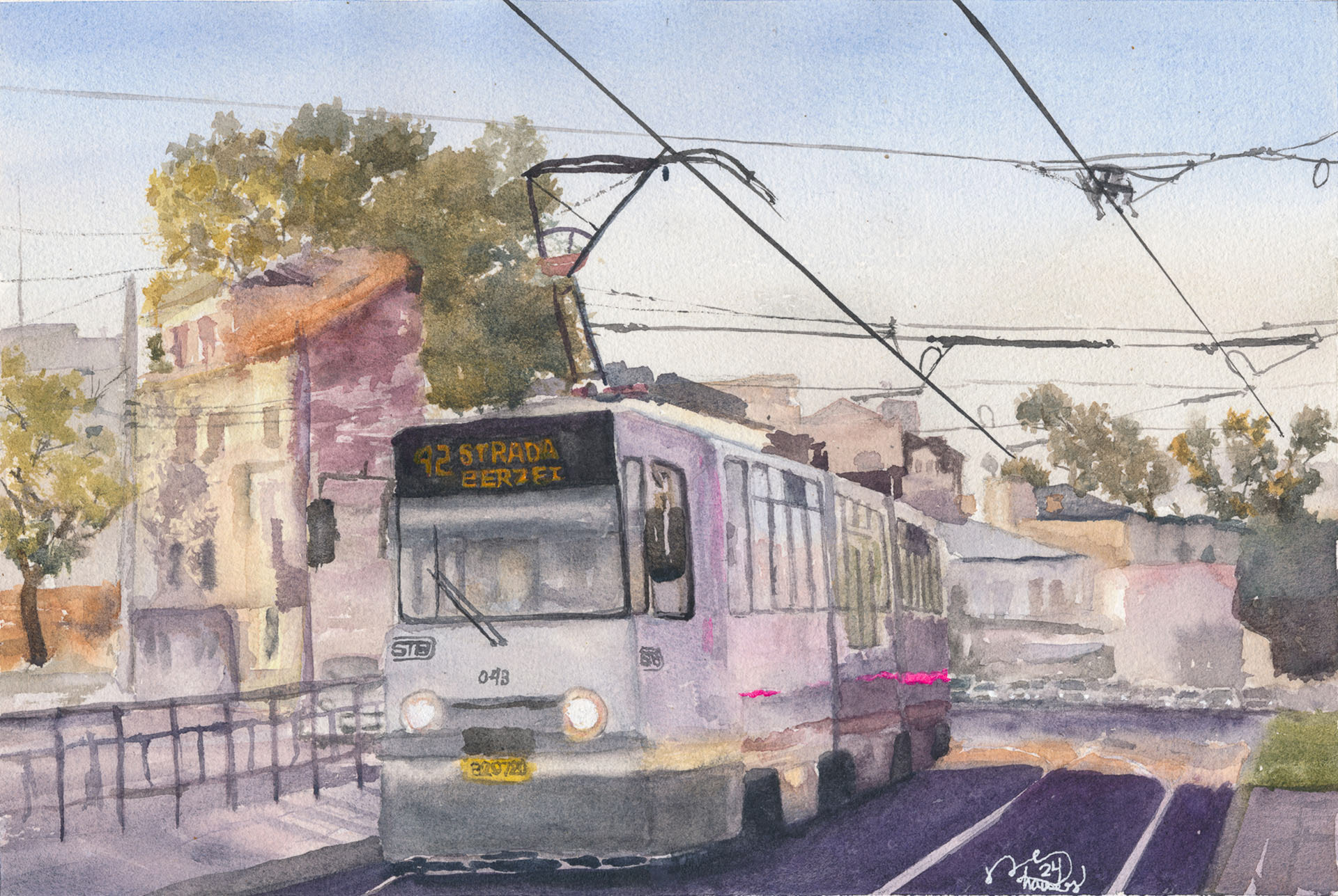 STB Tram Romania 2024 | 15x11in