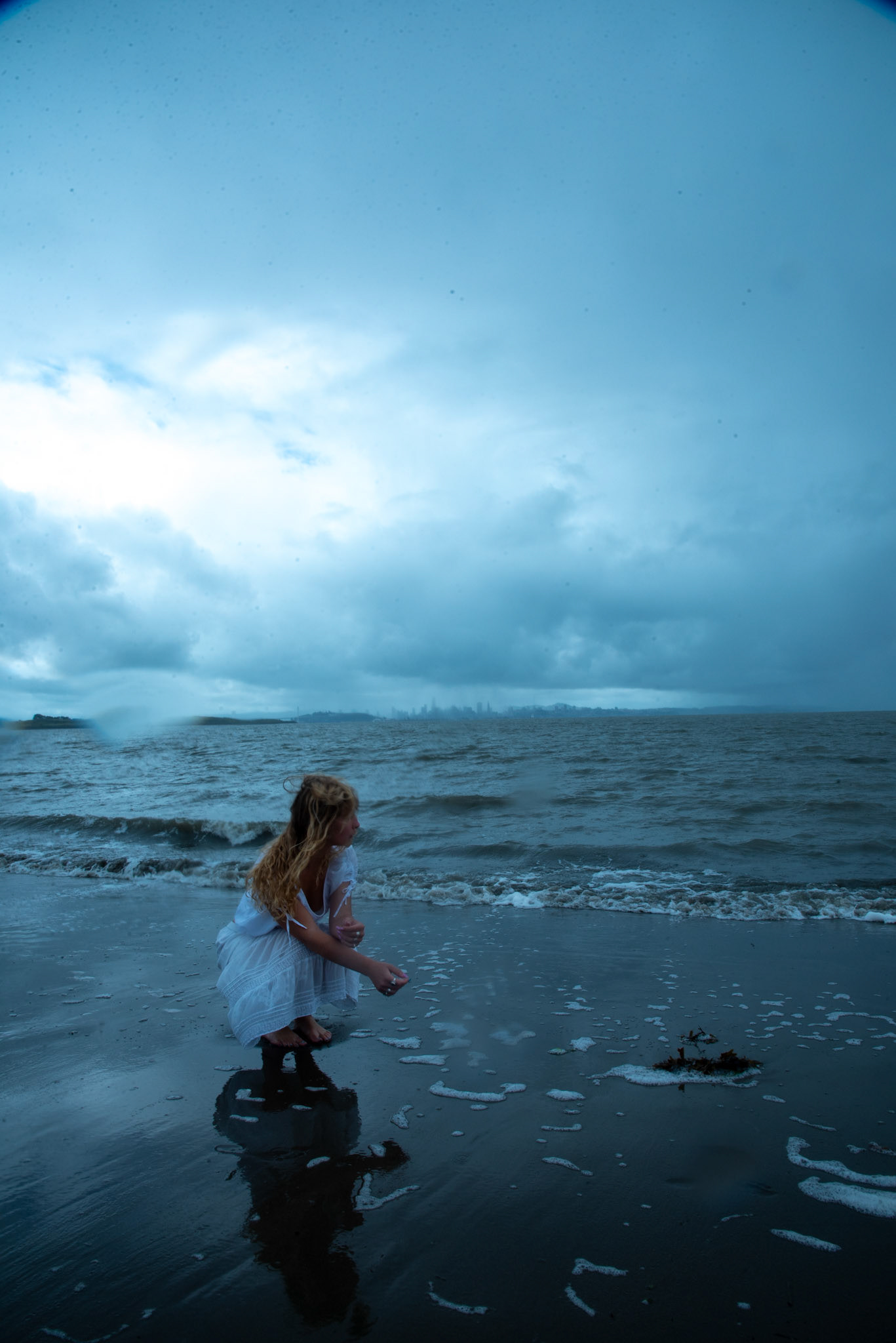 Through color grading, I brought out the clouds and ocean to show that water is always around us and is within us.