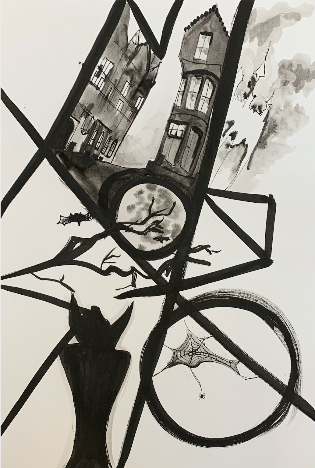 Transsylvanië (2021) inkt op papier