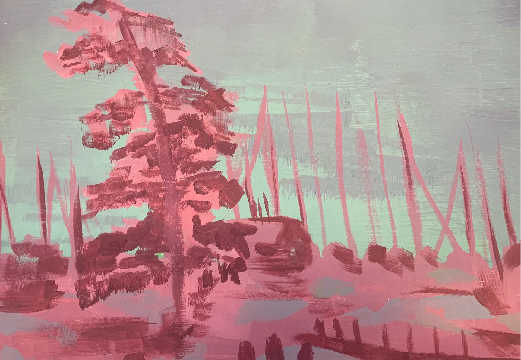 Volendam marina (2020) Acryl op karton